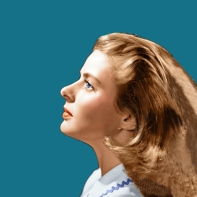 Ingrid Bergman teal